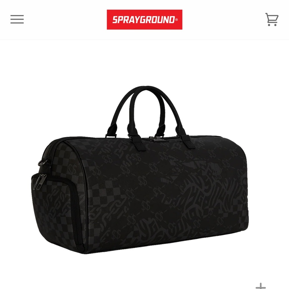 Sprayground Monochrome Patterned Duffel Bag